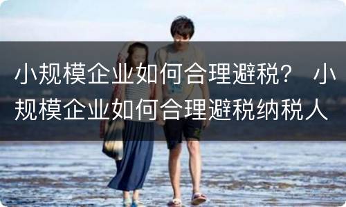 小规模企业如何合理避税？ 小规模企业如何合理避税纳税人