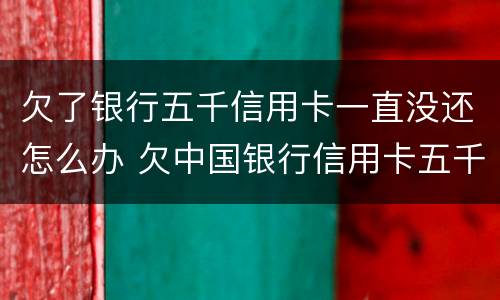 欠了银行五千信用卡一直没还怎么办 欠中国银行信用卡五千元还不上怎么办