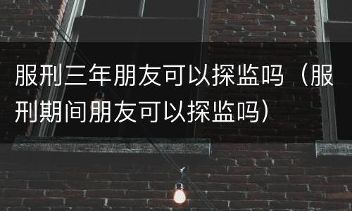 服刑三年朋友可以探监吗（服刑期间朋友可以探监吗）