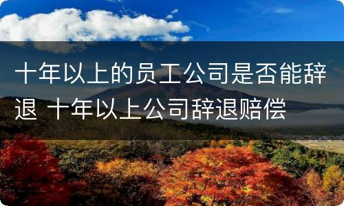 十年以上的员工公司是否能辞退 十年以上公司辞退赔偿