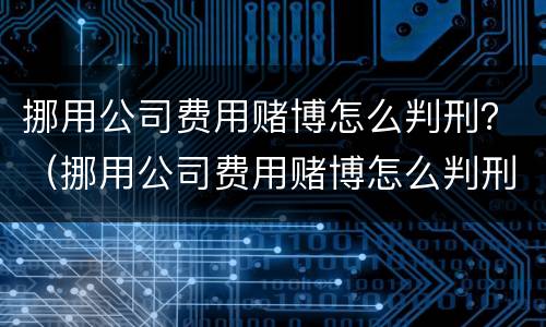 挪用公司费用赌博怎么判刑？（挪用公司费用赌博怎么判刑的）