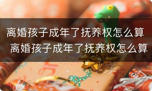 离婚孩子成年了抚养权怎么算 离婚孩子成年了抚养权怎么算的