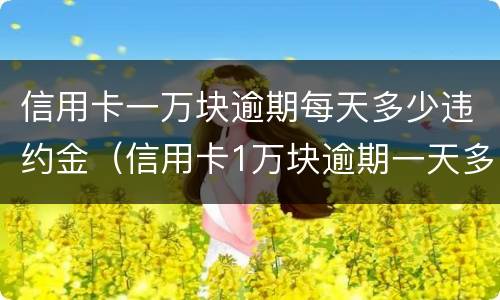 信用卡一万块逾期每天多少违约金（信用卡1万块逾期一天多少钱）
