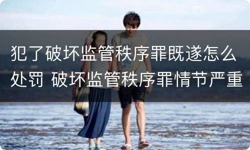 犯了破坏监管秩序罪既遂怎么处罚 破坏监管秩序罪情节严重