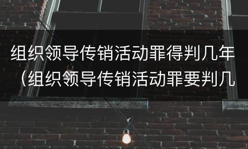 组织领导传销活动罪得判几年（组织领导传销活动罪要判几年）