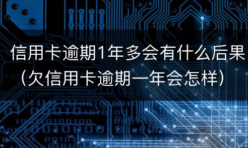 信用卡逾期1年多会有什么后果（欠信用卡逾期一年会怎样）