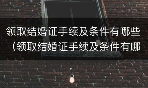 领取结婚证手续及条件有哪些（领取结婚证手续及条件有哪些流程）