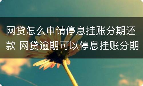 网贷怎么申请停息挂账分期还款 网贷逾期可以停息挂账分期还款吗?