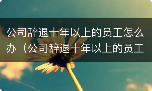 公司辞退十年以上的员工怎么办（公司辞退十年以上的员工怎么办手续）
