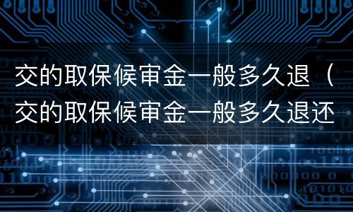 交的取保候审金一般多久退（交的取保候审金一般多久退还）