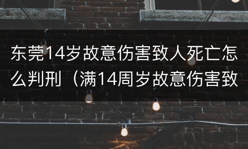 东莞14岁故意伤害致人死亡怎么判刑（满14周岁故意伤害致死）