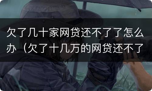 欠了几十家网贷还不了了怎么办（欠了十几万的网贷还不了怎么办）
