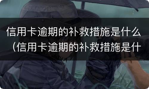 信用卡逾期的补救措施是什么（信用卡逾期的补救措施是什么意思）