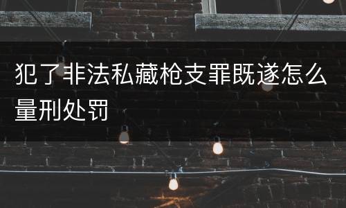 犯了非法私藏枪支罪既遂怎么量刑处罚