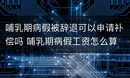 哺乳期病假被辞退可以申请补偿吗 哺乳期病假工资怎么算