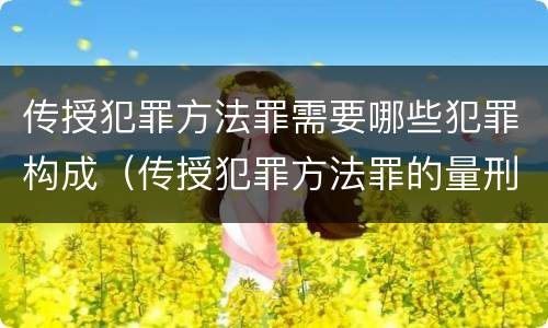 传授犯罪方法罪需要哪些犯罪构成（传授犯罪方法罪的量刑）