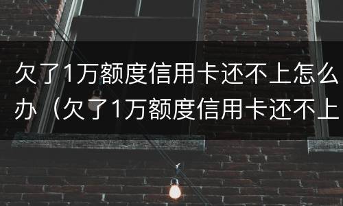 欠了1万额度信用卡还不上怎么办（欠了1万额度信用卡还不上怎么办呀）
