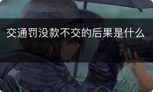 交通罚没款不交的后果是什么