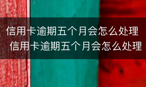 信用卡逾期五个月会怎么处理 信用卡逾期五个月会怎么处理好