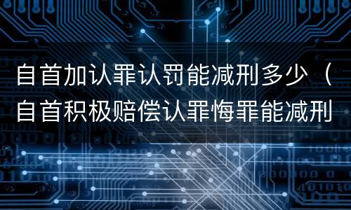 自首加认罪认罚能减刑多少（自首积极赔偿认罪悔罪能减刑多少）