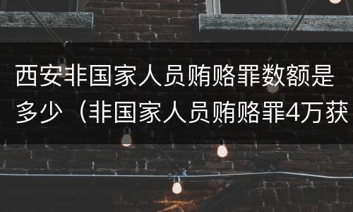 西安非国家人员贿赂罪数额是多少（非国家人员贿赂罪4万获刑）