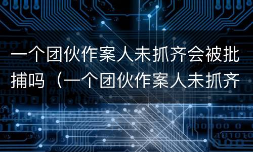 一个团伙作案人未抓齐会被批捕吗（一个团伙作案人未抓齐会被批捕吗知乎）