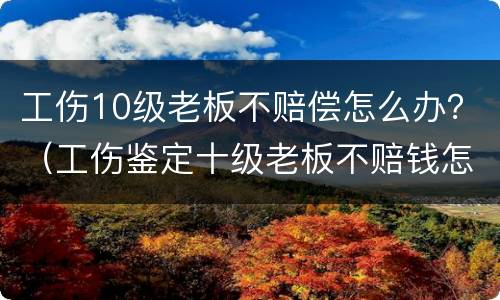 工伤10级老板不赔偿怎么办？（工伤鉴定十级老板不赔钱怎么办）