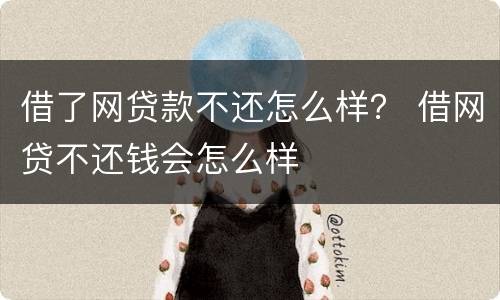 借了网贷款不还怎么样？ 借网贷不还钱会怎么样
