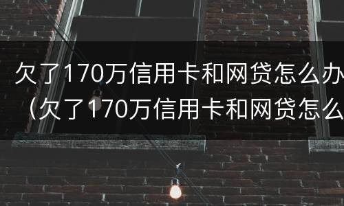 欠了170万信用卡和网贷怎么办（欠了170万信用卡和网贷怎么办呢）