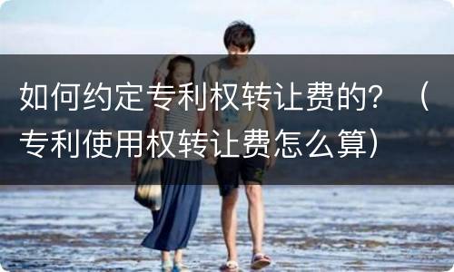 如何约定专利权转让费的？（专利使用权转让费怎么算）