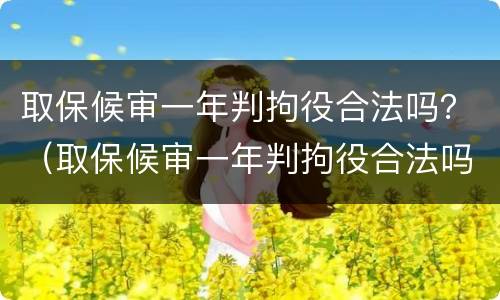 取保候审一年判拘役合法吗？（取保候审一年判拘役合法吗多少钱）