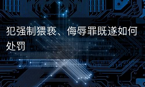 犯强制猥亵、侮辱罪既遂如何处罚