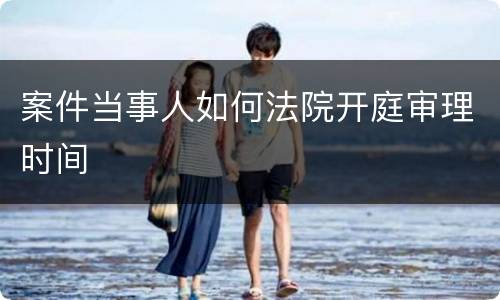 案件当事人如何法院开庭审理时间