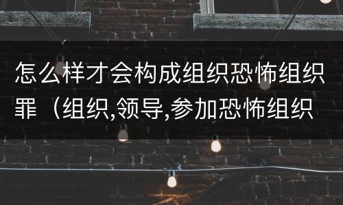 怎么样才会构成组织恐怖组织罪（组织,领导,参加恐怖组织罪的构成要件）