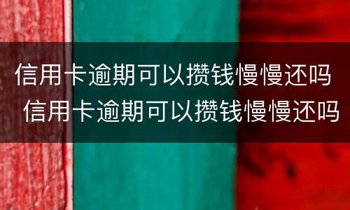 信用卡逾期可以攒钱慢慢还吗 信用卡逾期可以攒钱慢慢还吗
