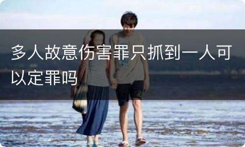 多人故意伤害罪只抓到一人可以定罪吗