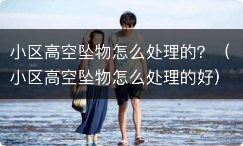 小区高空坠物怎么处理的？（小区高空坠物怎么处理的好）