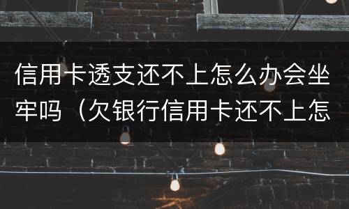 信用卡透支还不上怎么办会坐牢吗（欠银行信用卡还不上怎么办,能坐牢吗）