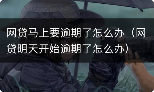 网贷马上要逾期了怎么办（网贷明天开始逾期了怎么办）