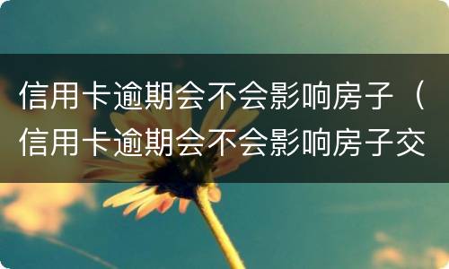 信用卡逾期会不会影响房子（信用卡逾期会不会影响房子交钥匙）