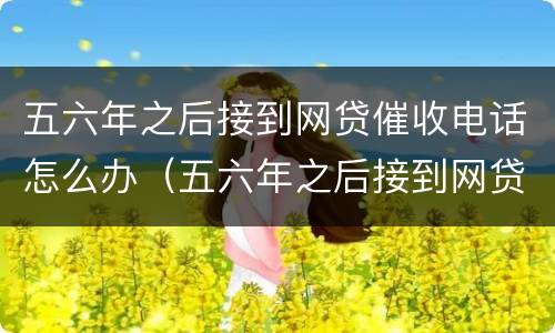 五六年之后接到网贷催收电话怎么办（五六年之后接到网贷催收电话怎么办理）