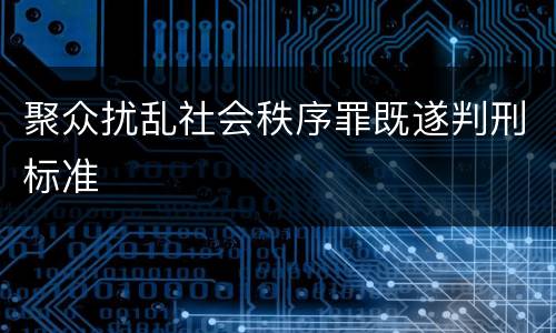 聚众扰乱社会秩序罪既遂判刑标准