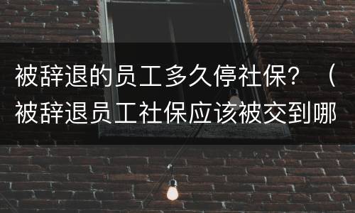 被辞退的员工多久停社保？（被辞退员工社保应该被交到哪个月）
