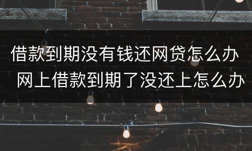 借款到期没有钱还网贷怎么办 网上借款到期了没还上怎么办