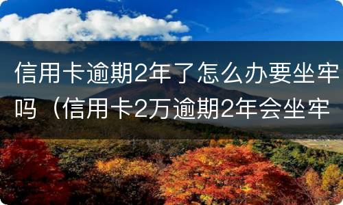 信用卡逾期2年了怎么办要坐牢吗（信用卡2万逾期2年会坐牢吗）