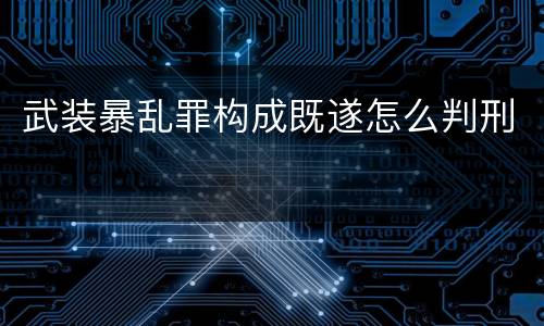 武装暴乱罪构成既遂怎么判刑