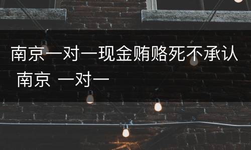 南京一对一现金贿赂死不承认 南京 一对一