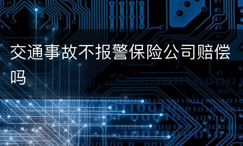 交通事故不报警保险公司赔偿吗
