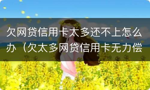欠网贷信用卡太多还不上怎么办（欠太多网贷信用卡无力偿还）