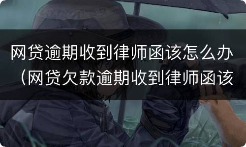 网贷逾期收到律师函该怎么办（网贷欠款逾期收到律师函该怎么办）